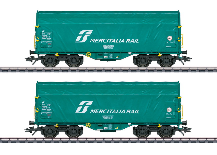 H0 2 Schiebeplanwagen Shimmns Mercitalia  NH2024###ey[87,99