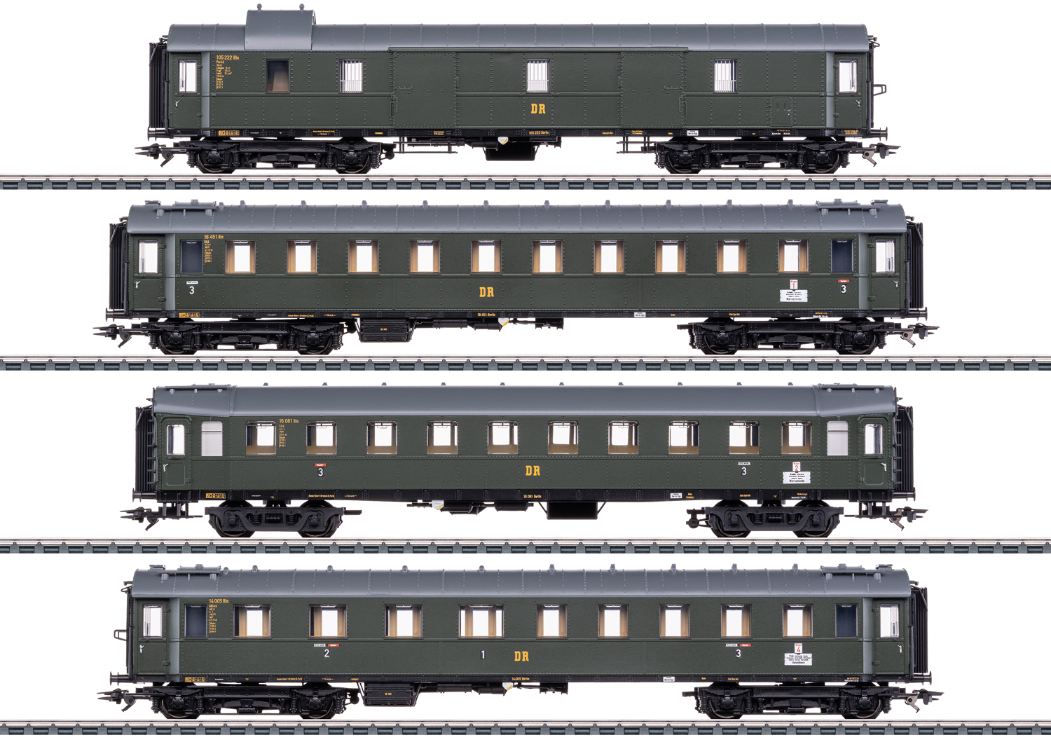 Spur H0 Schnellzugwagen-Set zur Dampflok BR 19 [UVP  299,00]