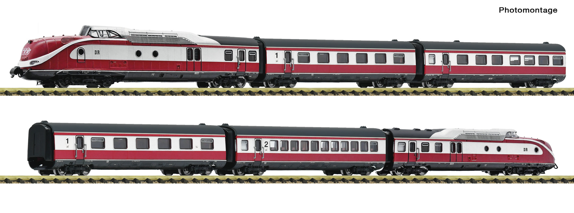 FLEISCHMANN 7770010 Spur N  6er Set Dieseltriebzug VT 601 DR
