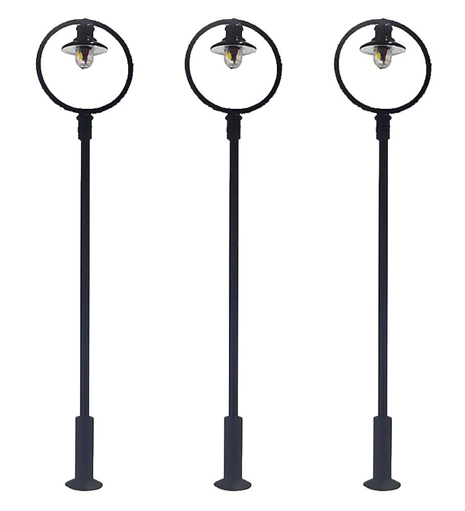 Faller 180105 Spur H0 LED-Parklaternen, Kugel-Hängeleuchte,
