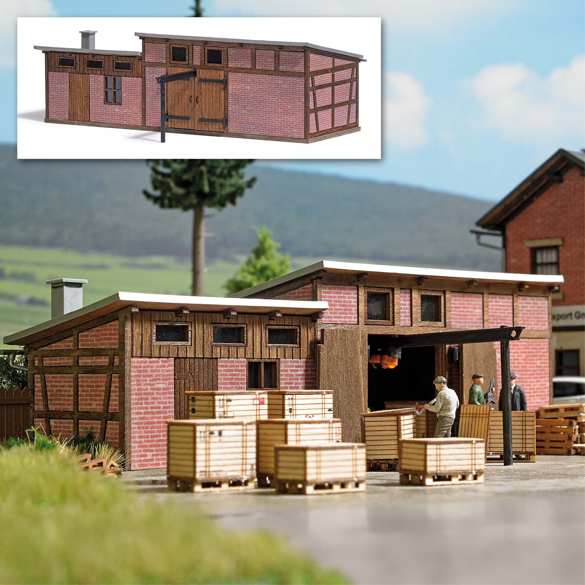 Busch 1905 Spur H0 Alter Schuppen H0                  37,99