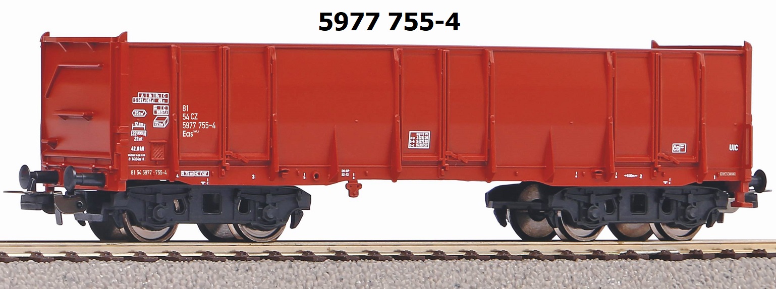 Piko 98546E1 Spur H0 Hochbordwagen Eaos CD braun #1 Ep 5