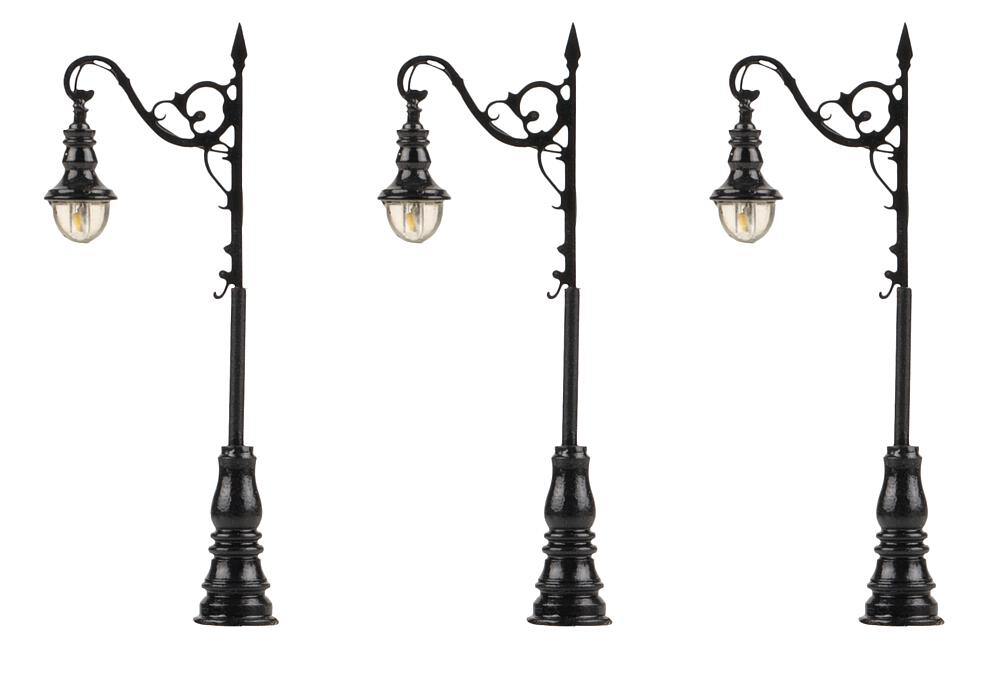 Faller 272131 Spur N LED-Laterne, Bogenleuchte, warmweiß, 3