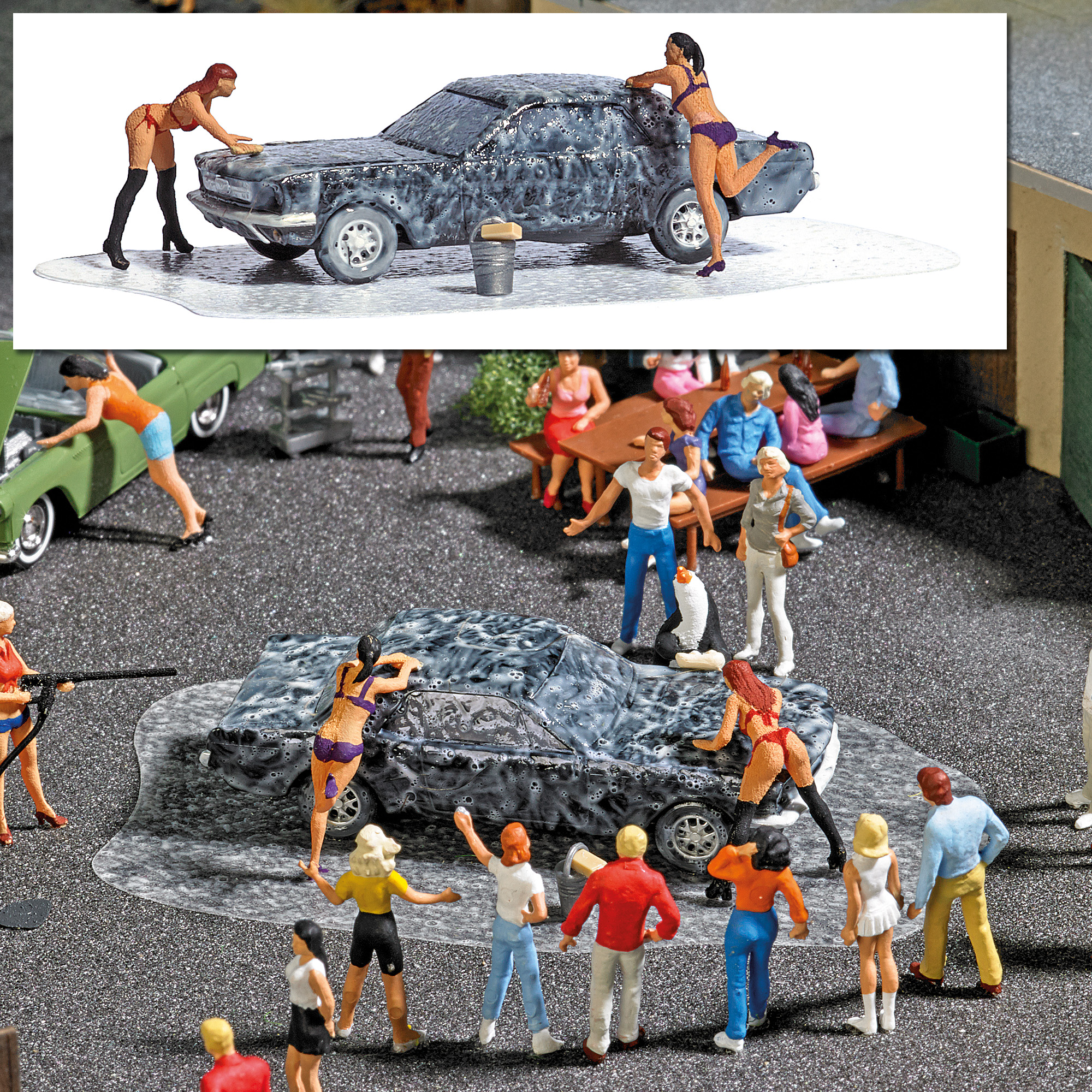 H0     A-Set: Car-Wash H0                       [UVP  28.99]