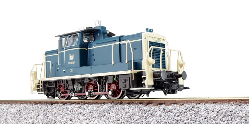 ESU 31741 =+~ Diesellok, H0, V60, 260 610 DB, ozeanblau-beig