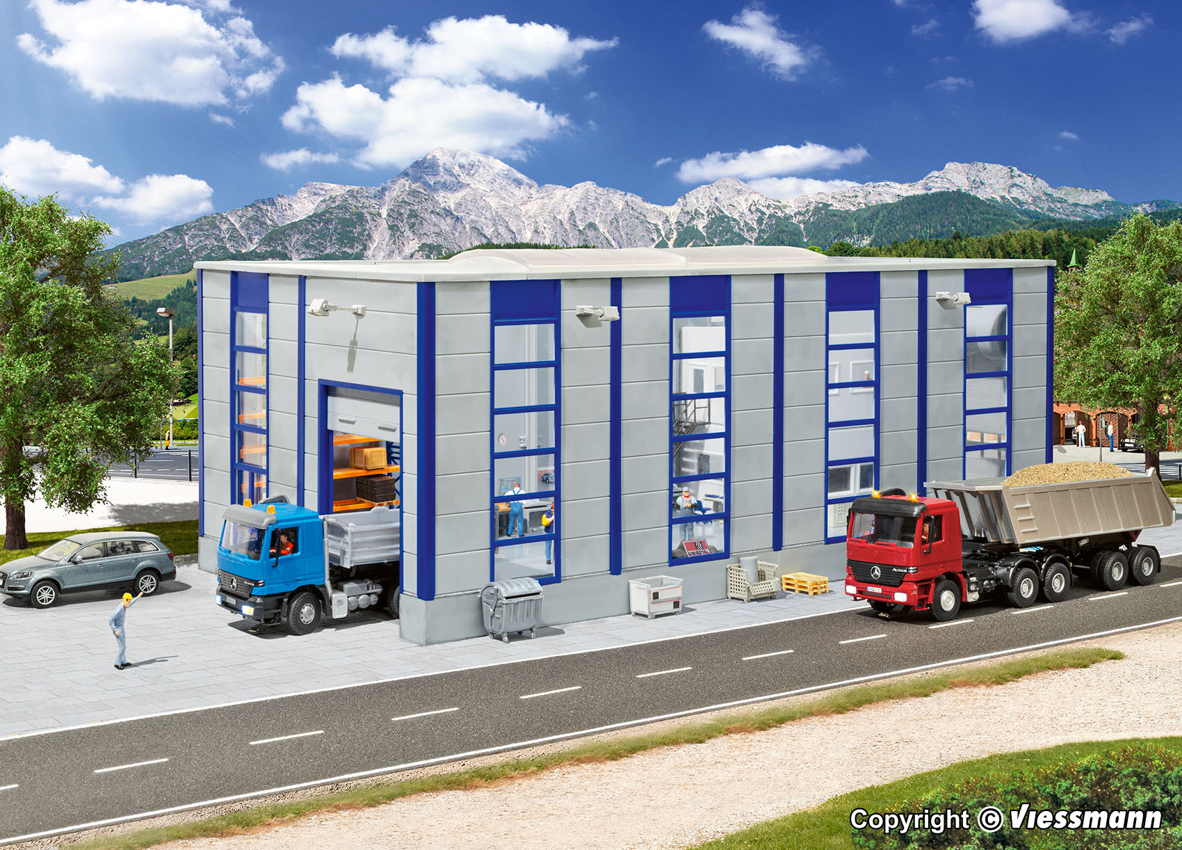 Kibri 39254 Spur H0 LKW Reparaturhalle, modern     99,95