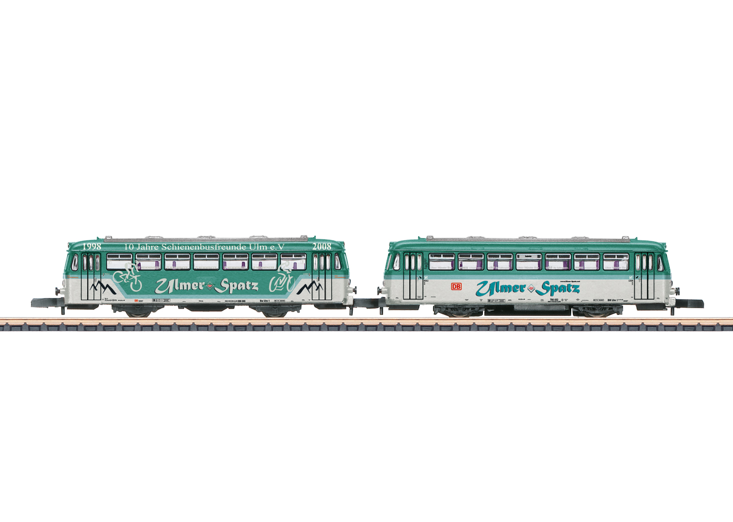 Märklin 88315 Spur Z  Schienenbus mit Beiwagen Baureihe 798/