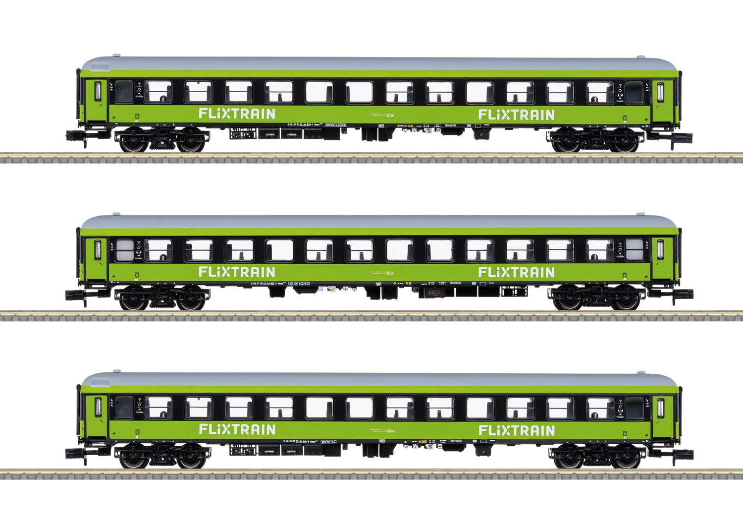 Minitrix 15462 Spur N Schnellzugwagen-Set FlixTrai    179