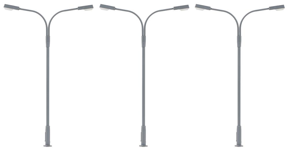 Faller 180120 Spur H0 LED-Kofferleuchte, zweiarmig, kaltweiß