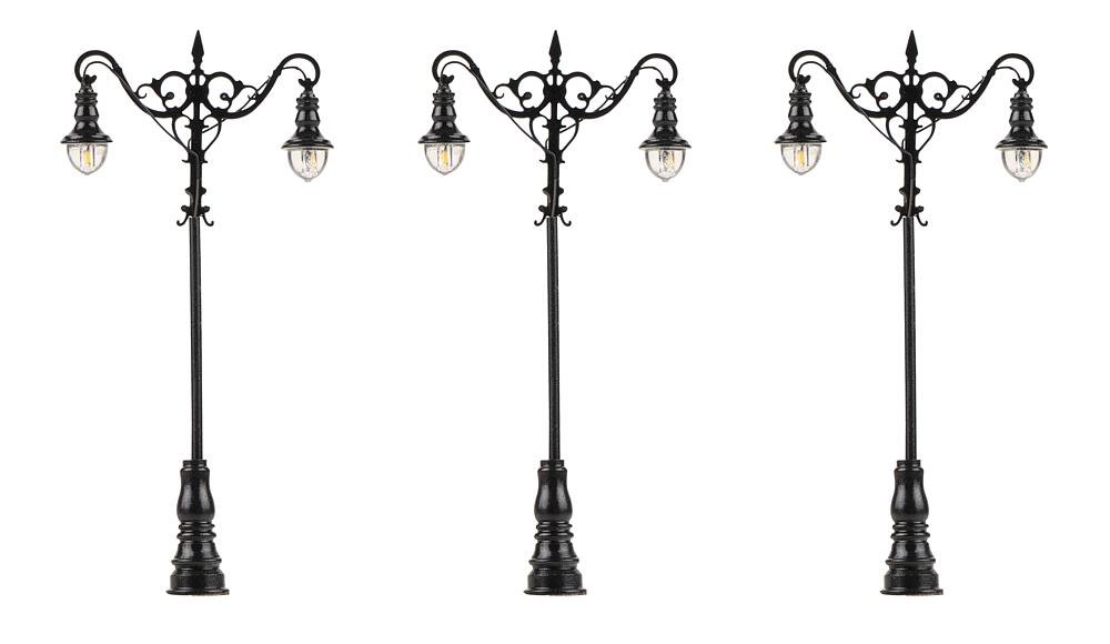 Faller 180114 Spur H0 LED-Laterne, Kugel-Hängeleuchten, warm