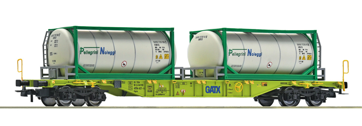 ROCO R6600279 Spur H0 Containertragwagen DC           74,9