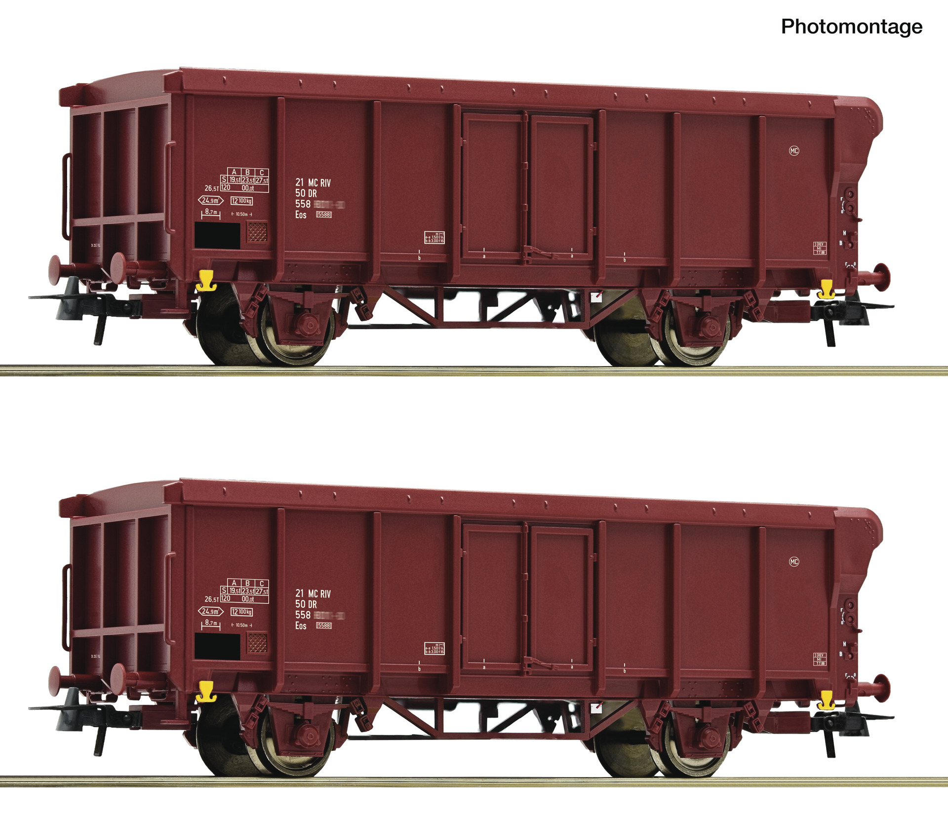 ROCO 6600280 Spur H0 2er Set ex. Rolldachwagen DR     69,9