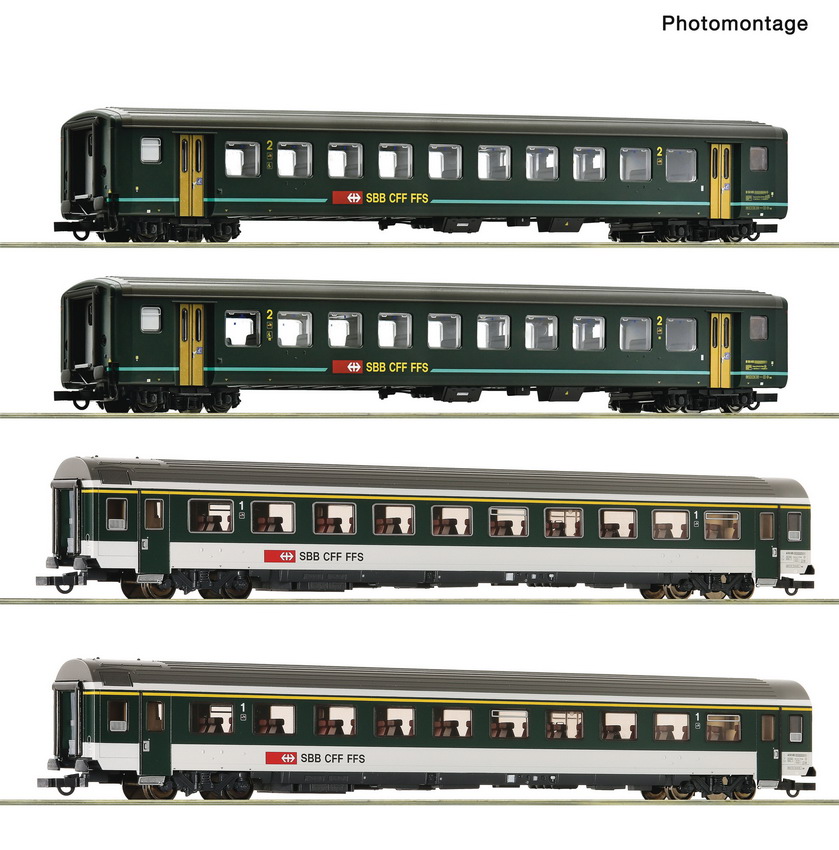 ROCO 6200091 Spur H0 Set 4 interregiowagen EW II+IV SBB Ep 5