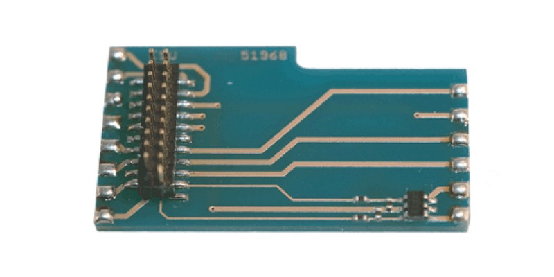 ESU 51968 Adapterlokplatine L-Form wie 6090x, mit AUX3 bis A