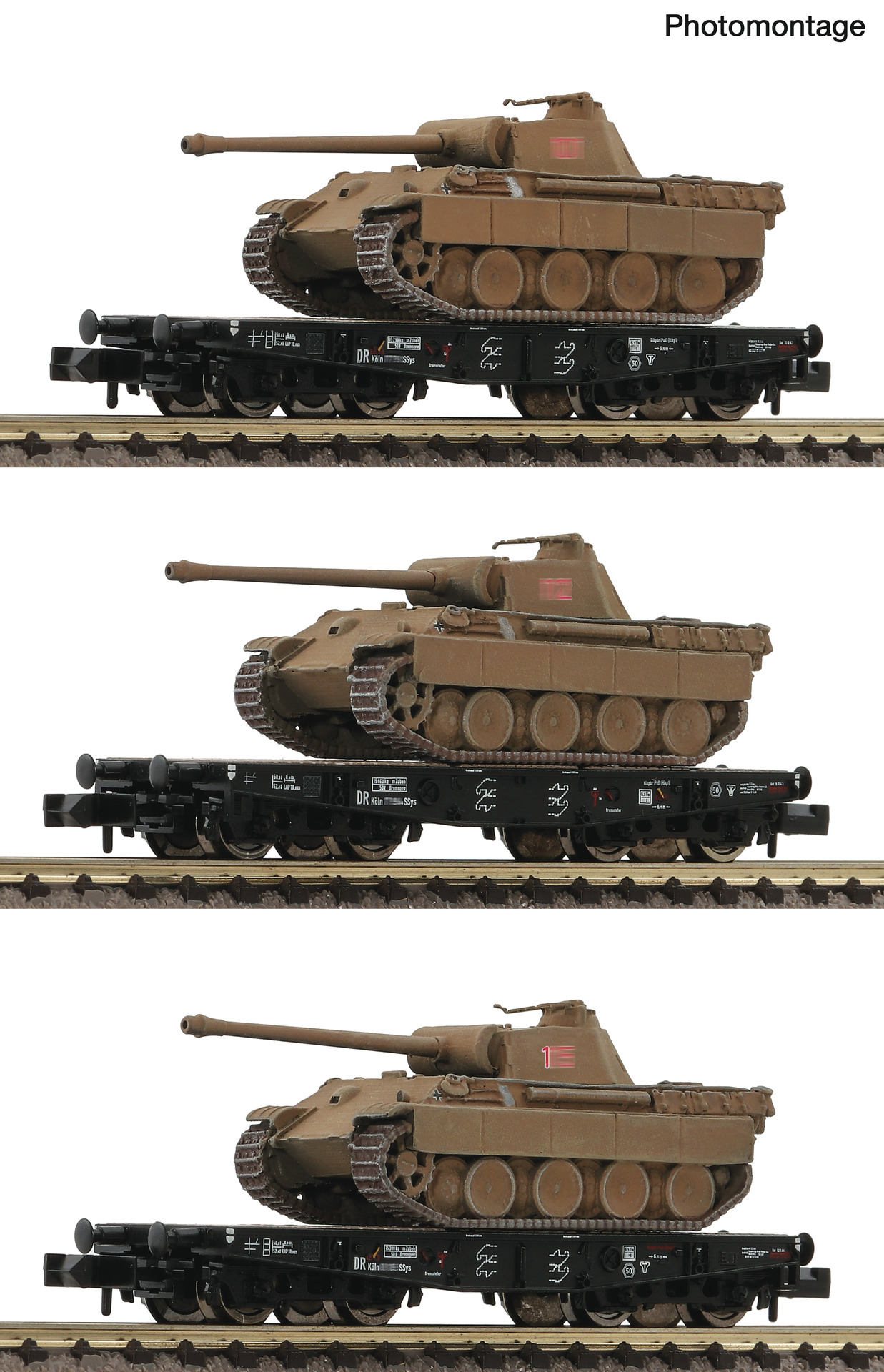 FLEISCHMANN 845606 Spur N  3er Set Schwerlastwag.+Panther