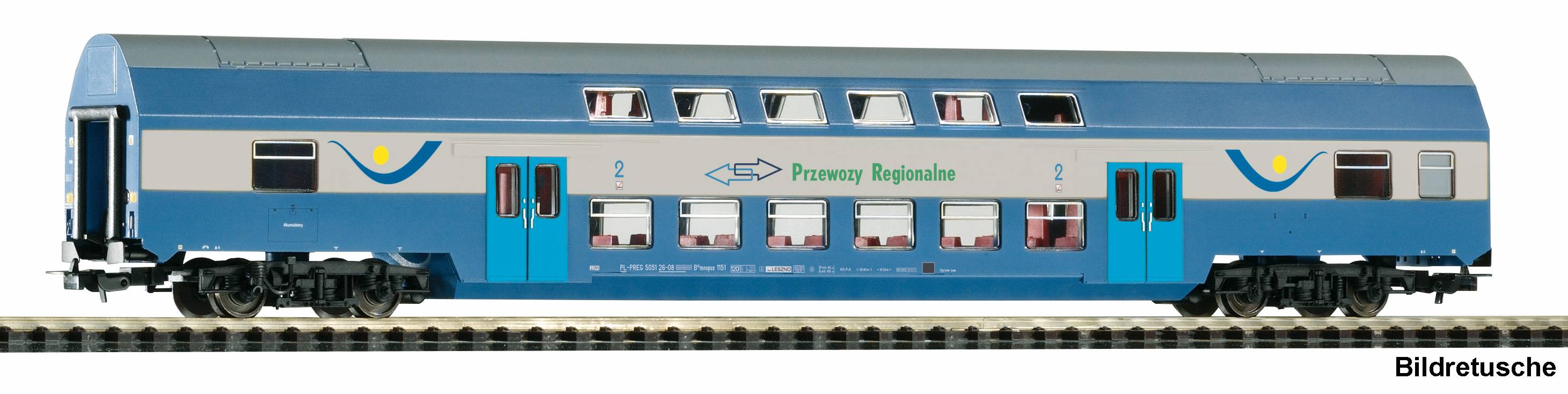 PIKO 53108 Spur H0  Doppelstockwagen 2. Klasse PR VI64
