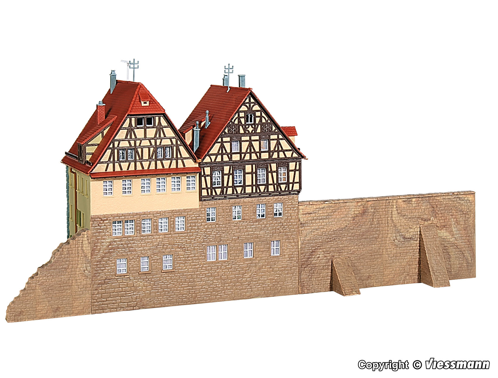 Kibri 37110 Spur N Haus auf der Mauer, 2 Stuec     43,95