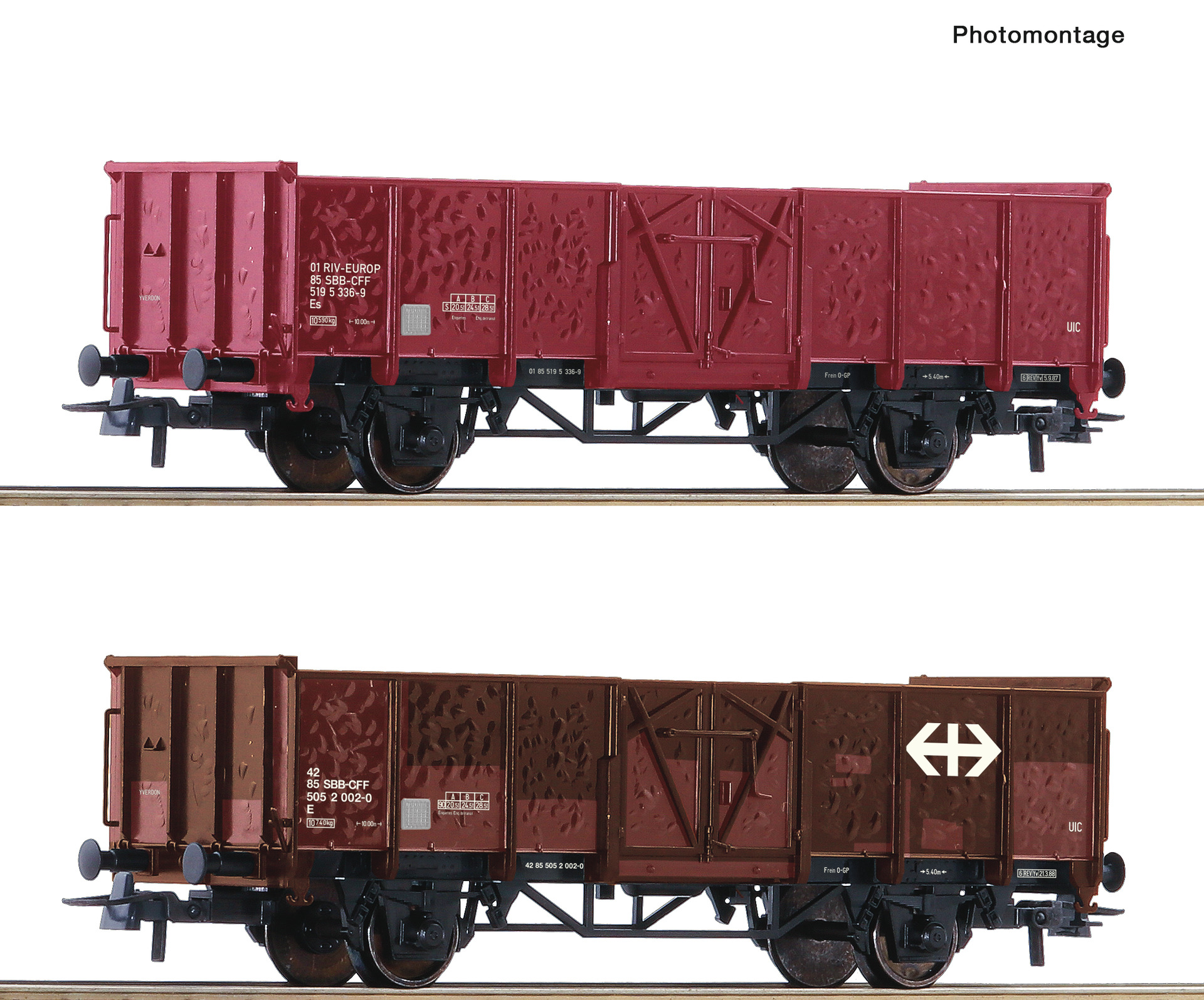 ROCO 77034 Spur H0 2er Set L7 SBB verbeult            69,9