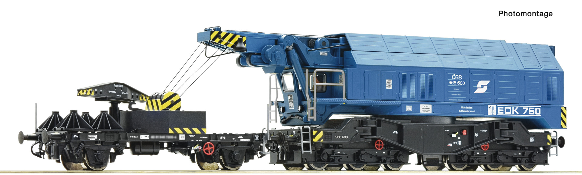 ROCO 7320069 Spur H0 Digitalkran EDK 750 ÖBB blau Sound 849,
