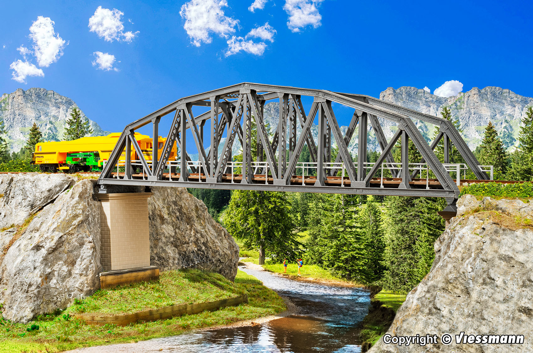 Kibri 39700 Spur H0 Stahlbogenbruecke eingleis     52,5