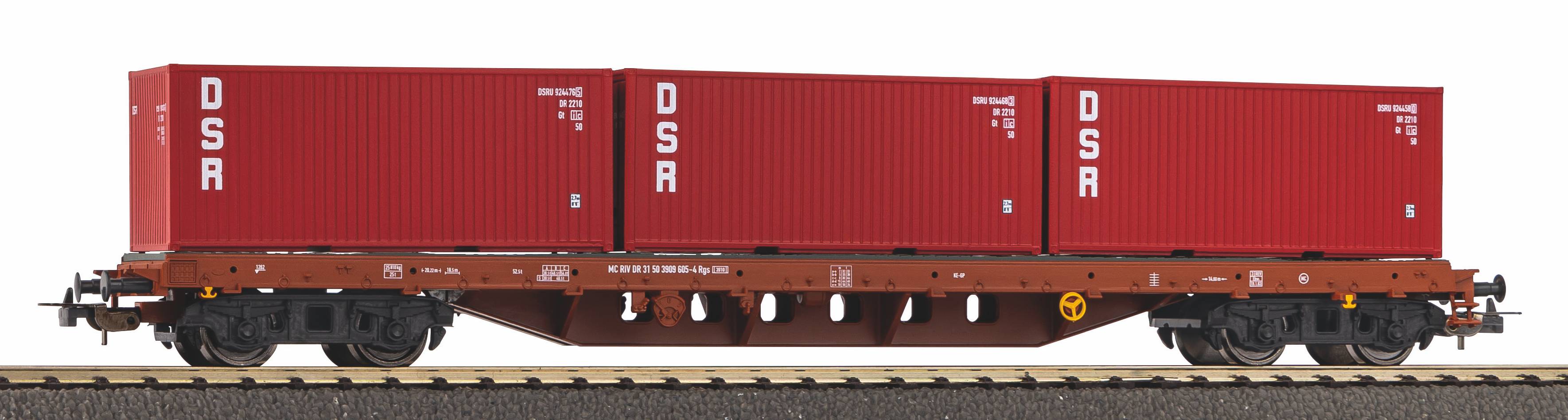Piko 24500 Spur H0 Containertragwagen DR DSR Container 50.50