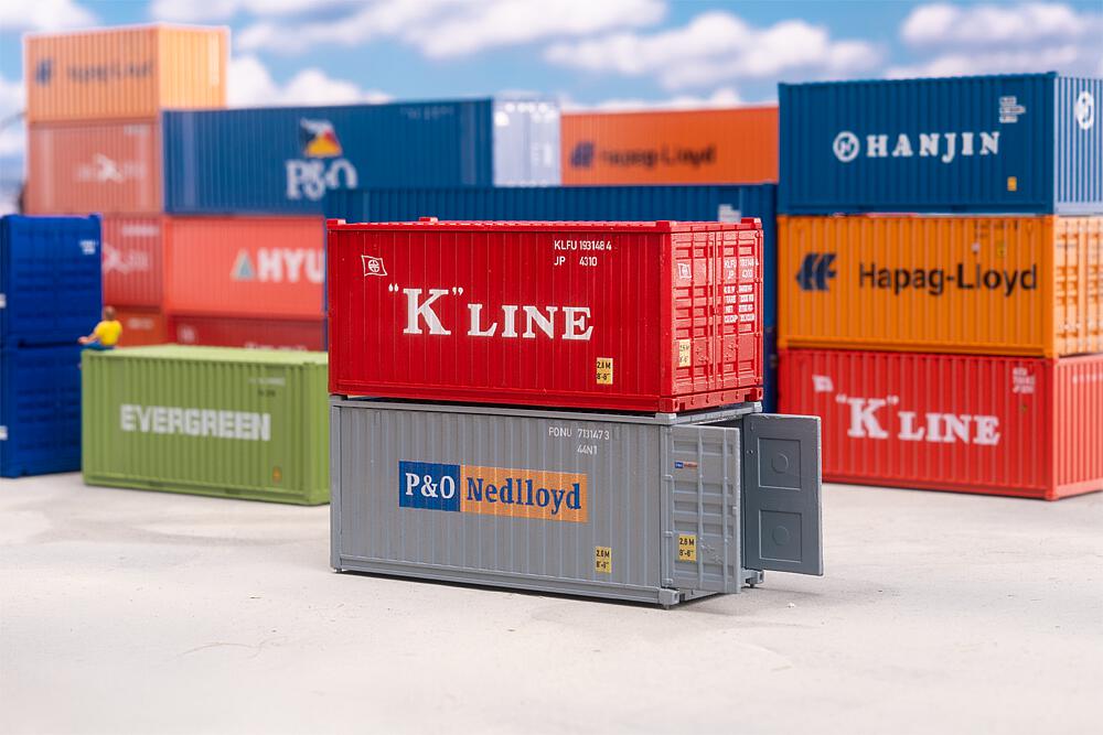 Faller 182006 Spur H0 20' Container K-LINE und P&O  17,49