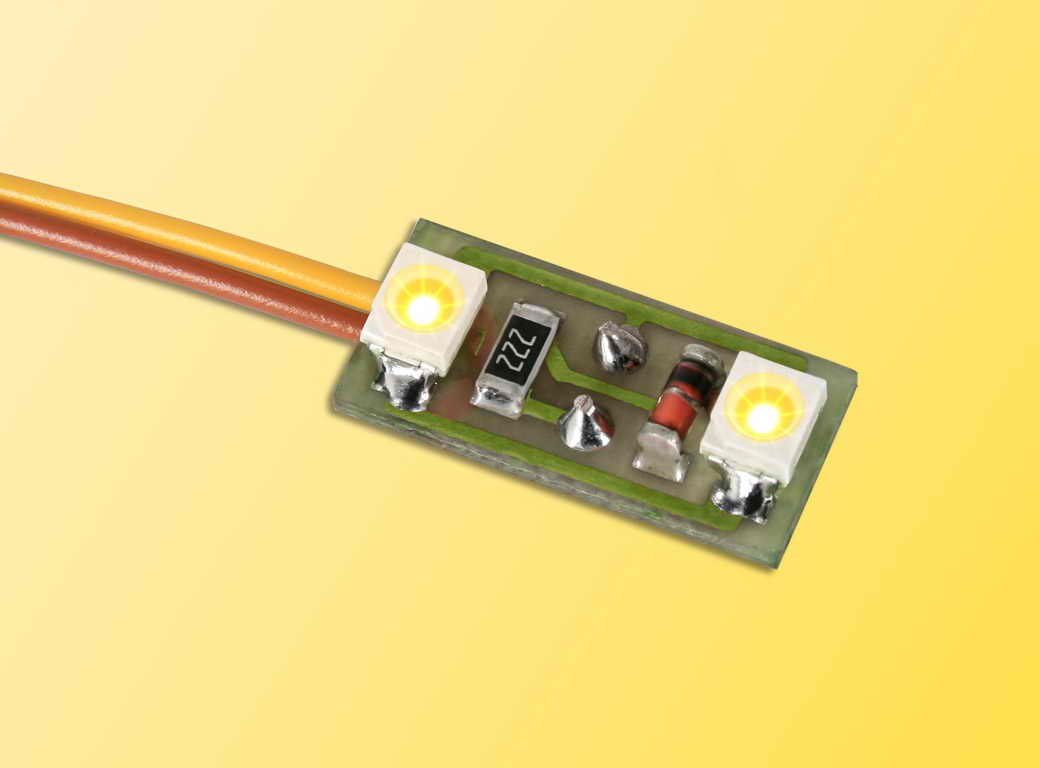 Viessmann 6017 Spur H0 Hausbeleuchtung 2 LED gelb  13,5