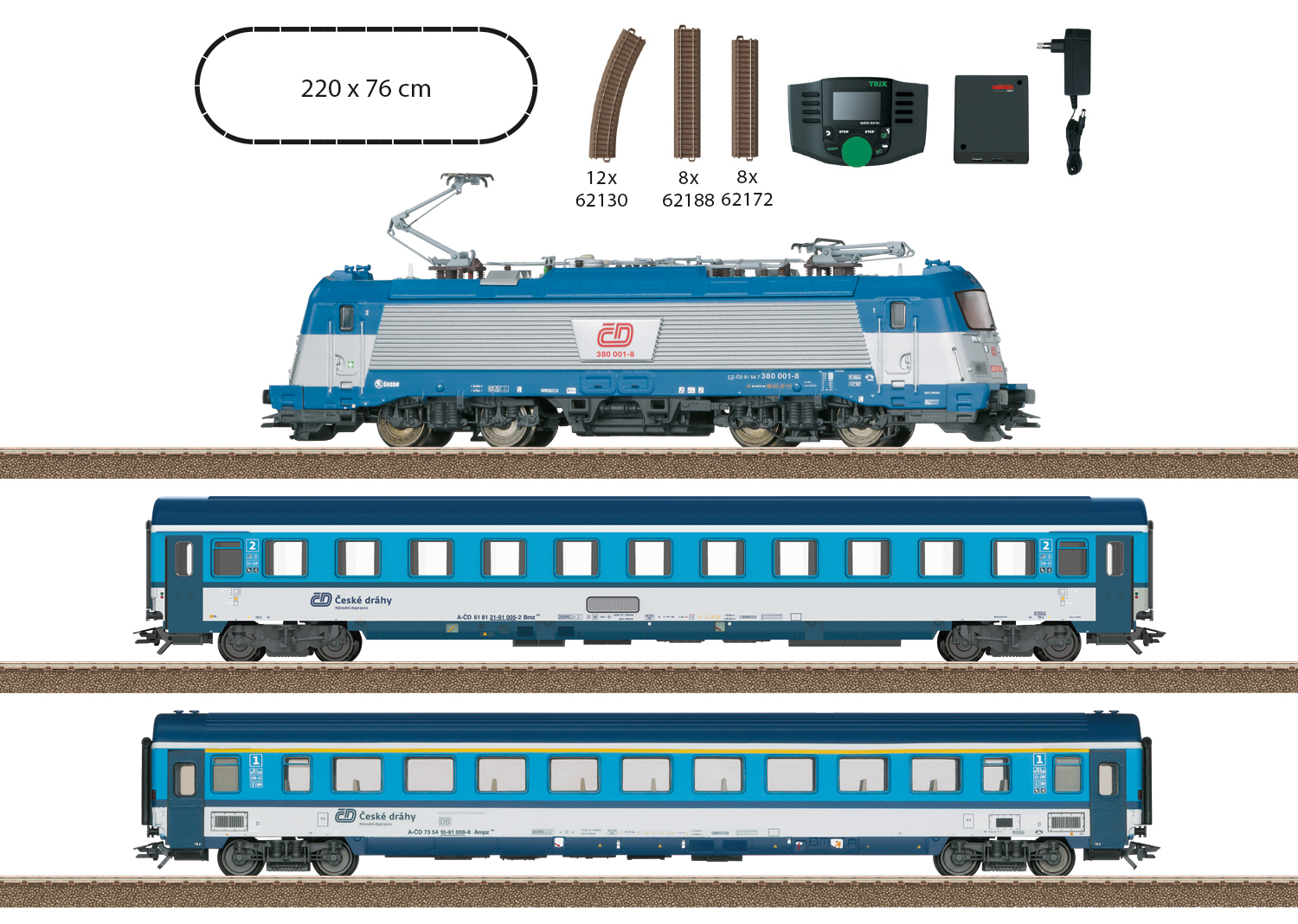 Trix 21505 Spur H0 Startpackung Personenzug der #D    499
