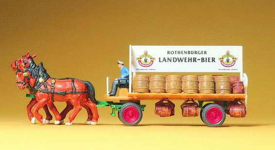 Spur H0 Brauereiwagen. Fertigmodell              Preiser H0