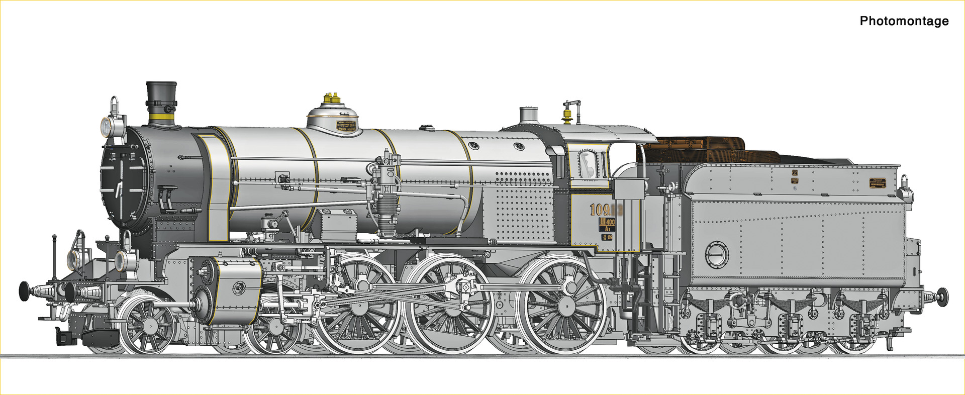 ROCO R7100047 Spur H0 Dampflokomotive Rh 109 DC       429,9