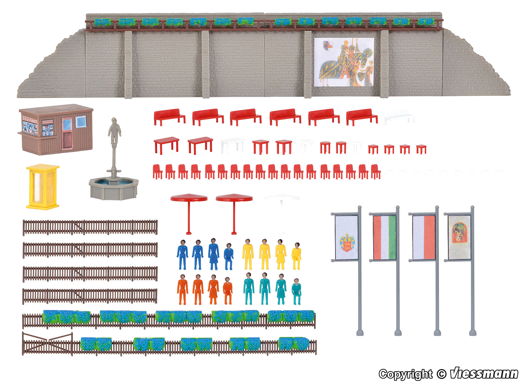 Kibri 37366 Spur N Stadtmauer mit Ausgestaltung