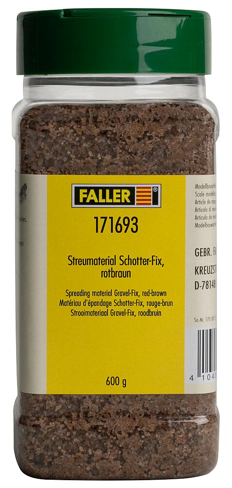Faller 171693 Spur H0 Streumaterial Schotter-Fix, rotbraun,