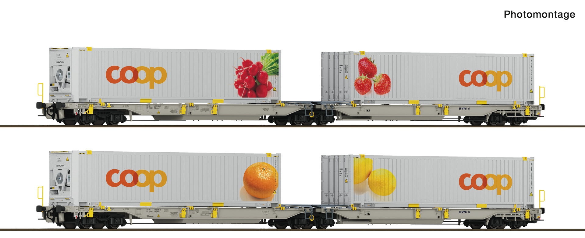 ROCO R6600323 Spur H0 2-tlg. Set 2: Doppeltaschen-Gele269,9