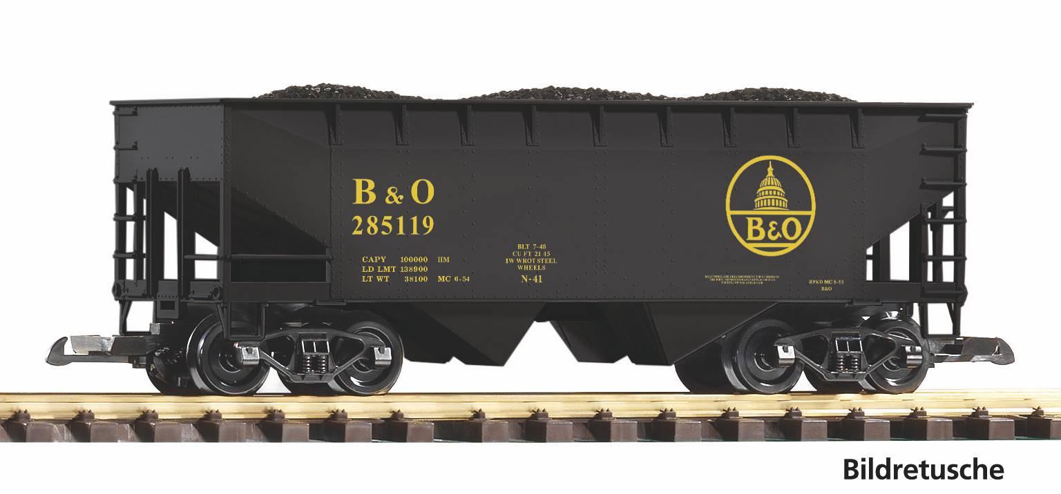 PIKO 38988 Spur G Schüttgutwagen B&O mit Kohleladung131