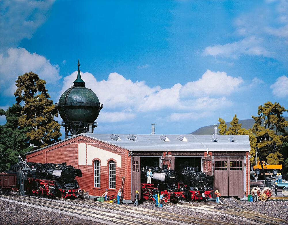 Faller 120177 Spur H0 Ringlokschuppen, 3-ständig (lange Ausf