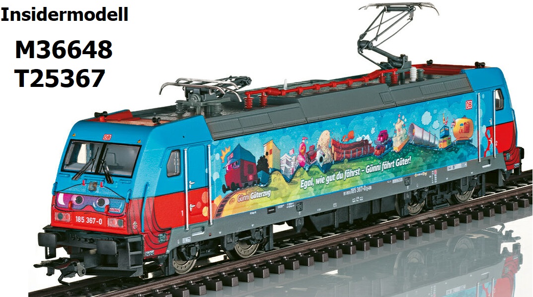 Märklin 36648 Spur H0 E-Lok BR 185 Günni DB AG      # 299.00