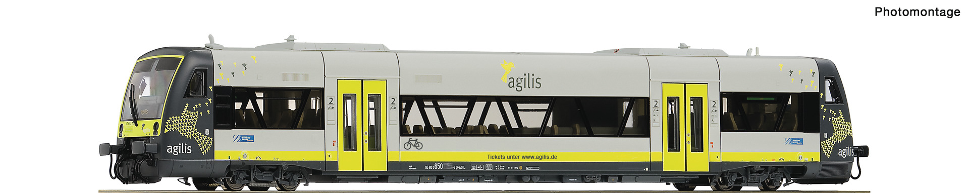 Roco 70183 Spur H0=Dieseltriebwagen BR 650 agilis Sound Ep6
