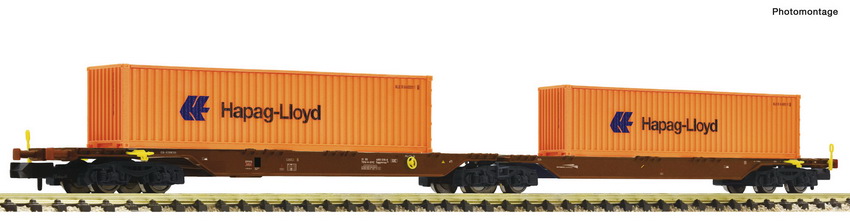 Fleischmann 825340 Spur N Containerw. Doppeltragwagen Gysev