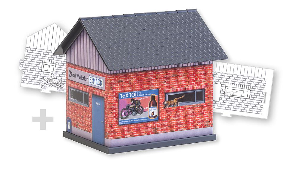 Faller 150130 Spur H0 BASIC Werkstatt, inkl. 1 Bemalvariante