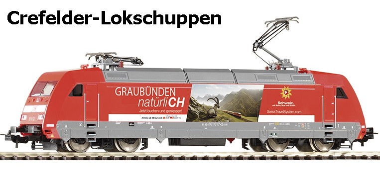 Piko 59456 H0 E-Lok BR101 Swisstravel Graubünden-Werbung #
