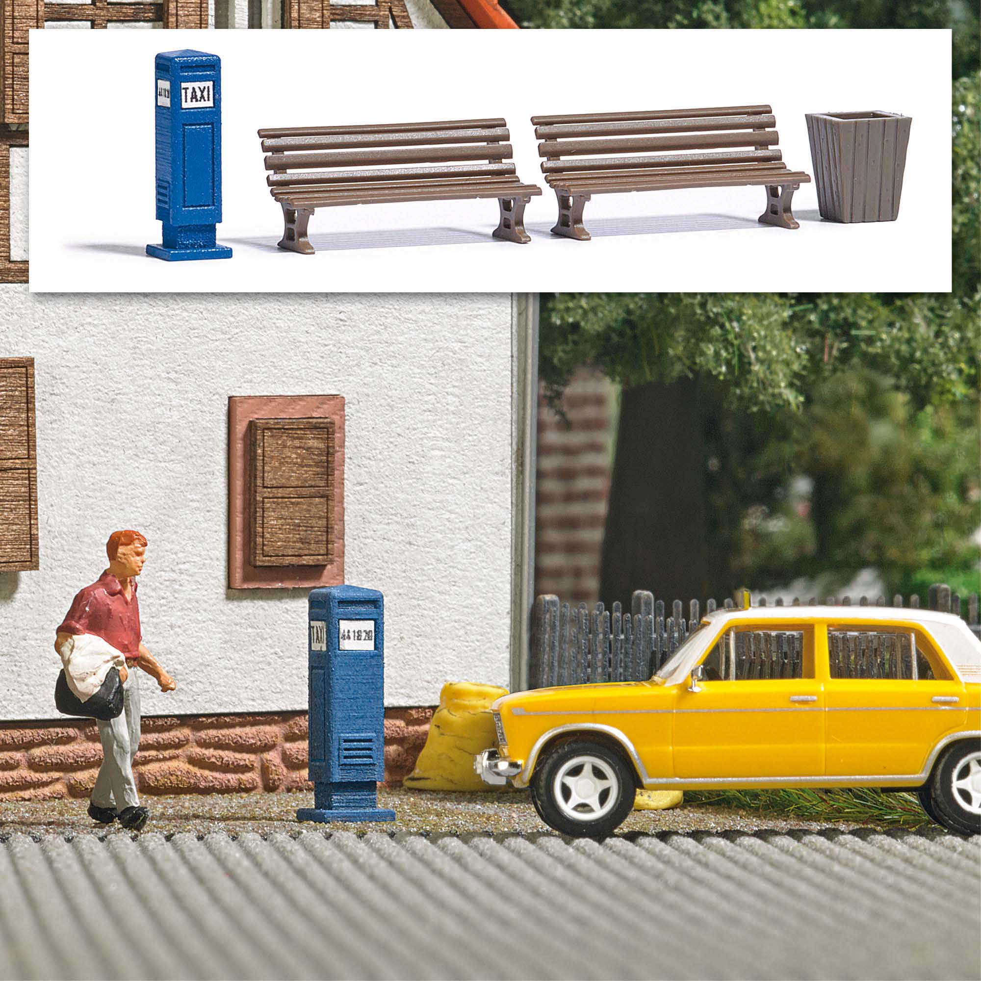 H0     M-Set: Taxisäule DDR H0                        10.99]