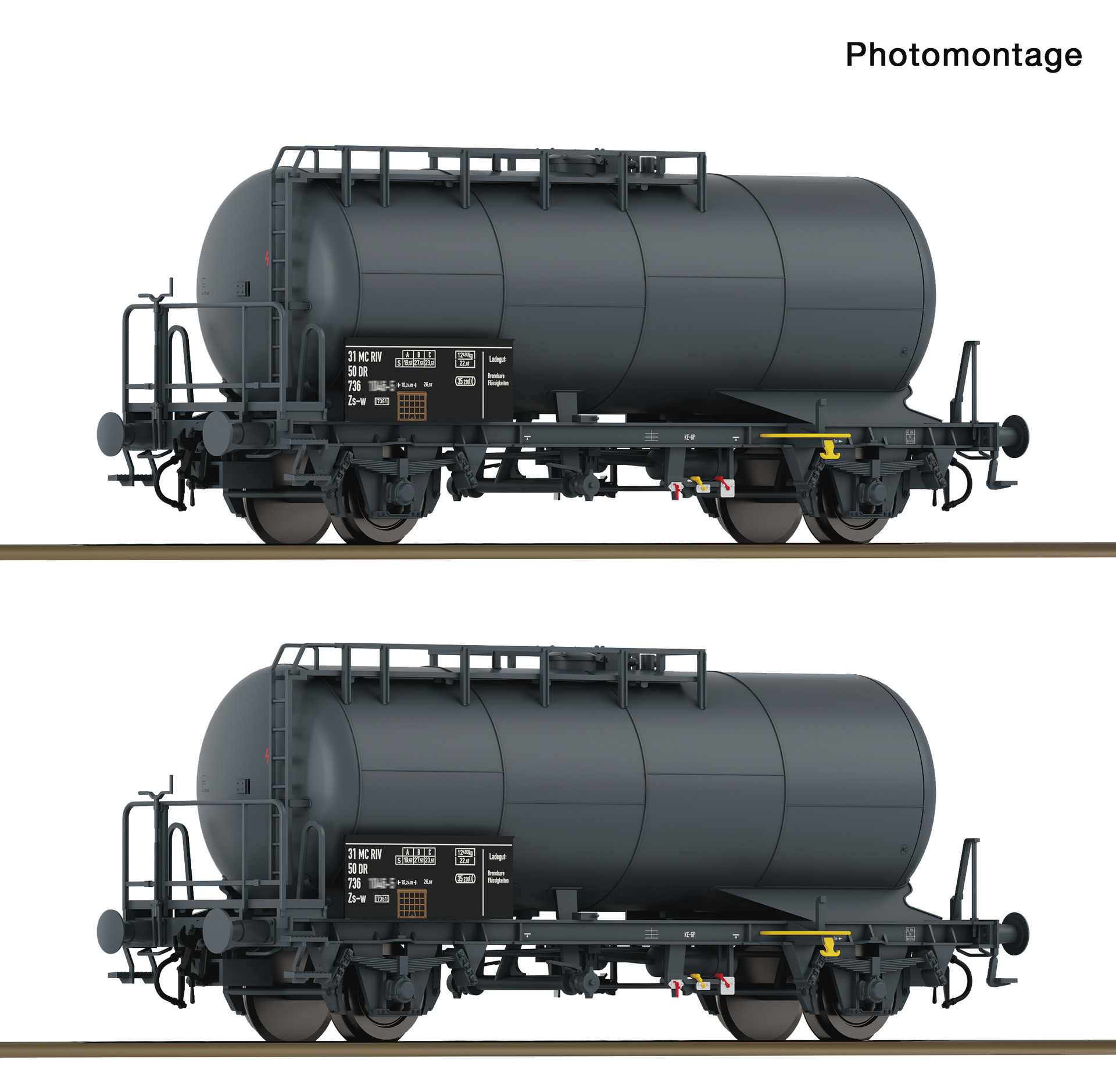 ROCO 6600245 Spur H0 2er Set Kesselwagen Zs-w DR      89,9
