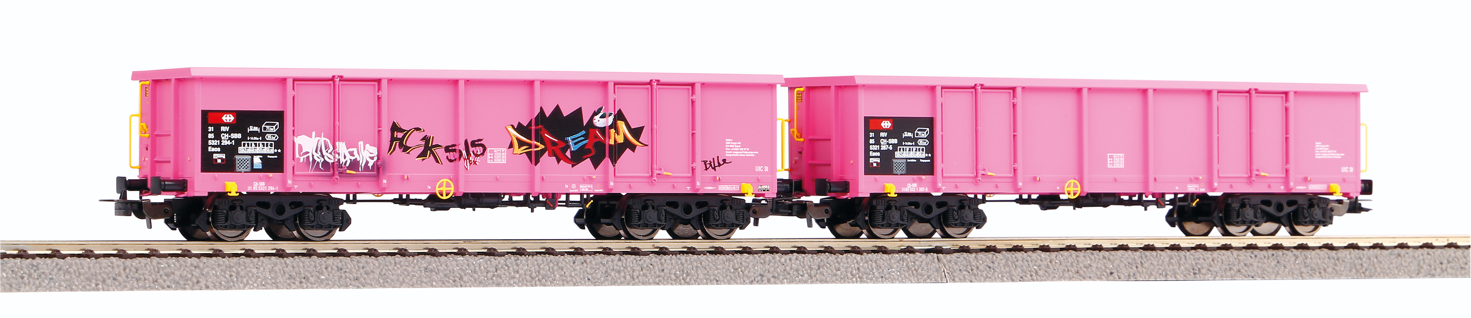 PIKO 58393 H0 2er Set Offene Gueterwagen Ea