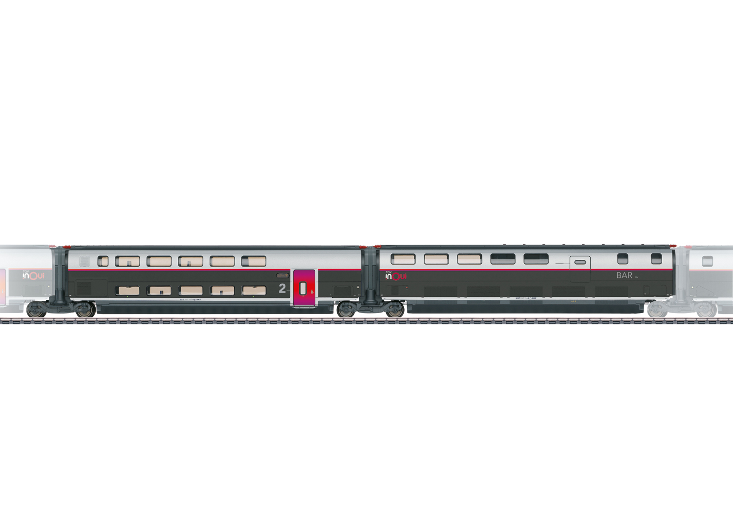Märklin 43448 Spur H0  Ergänzungswagen-Set 3 zum TGV INOUI