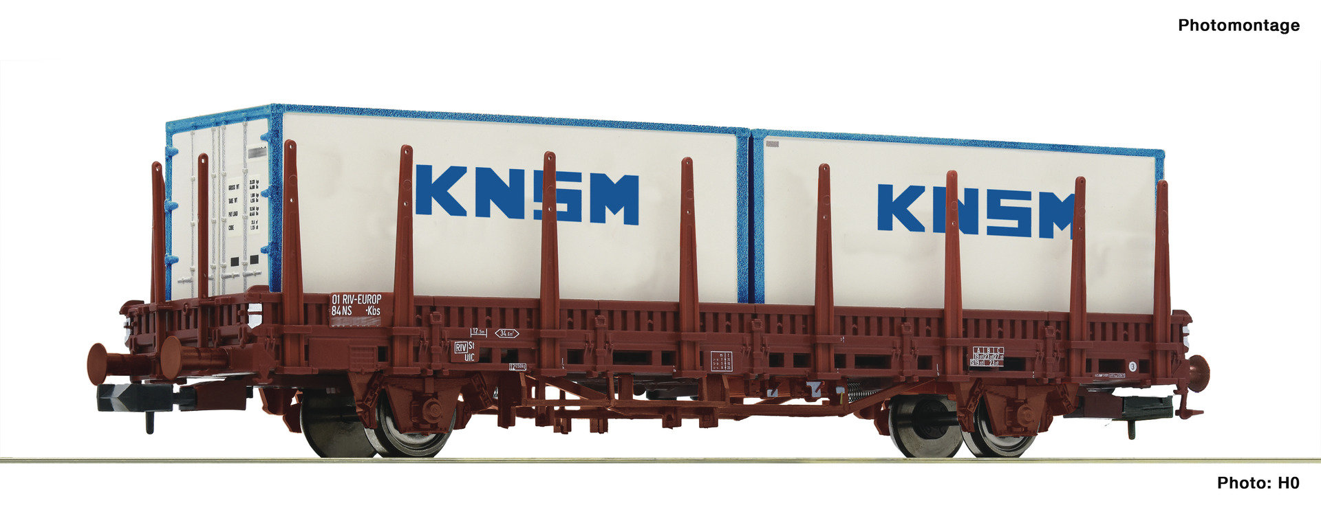 Spur N Steckrungenwagen braun Containertransport NS Ep 4##ey