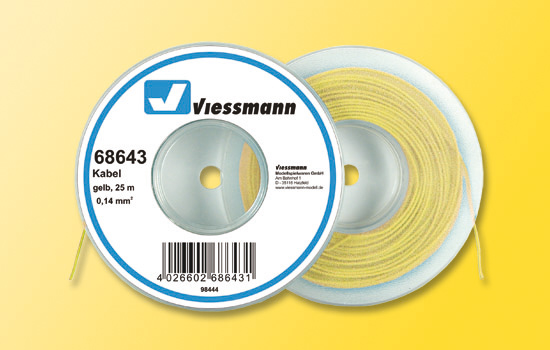 Viessmann 68643 Spur Kabel 25 m, 0,14 mm², gelb    8,95