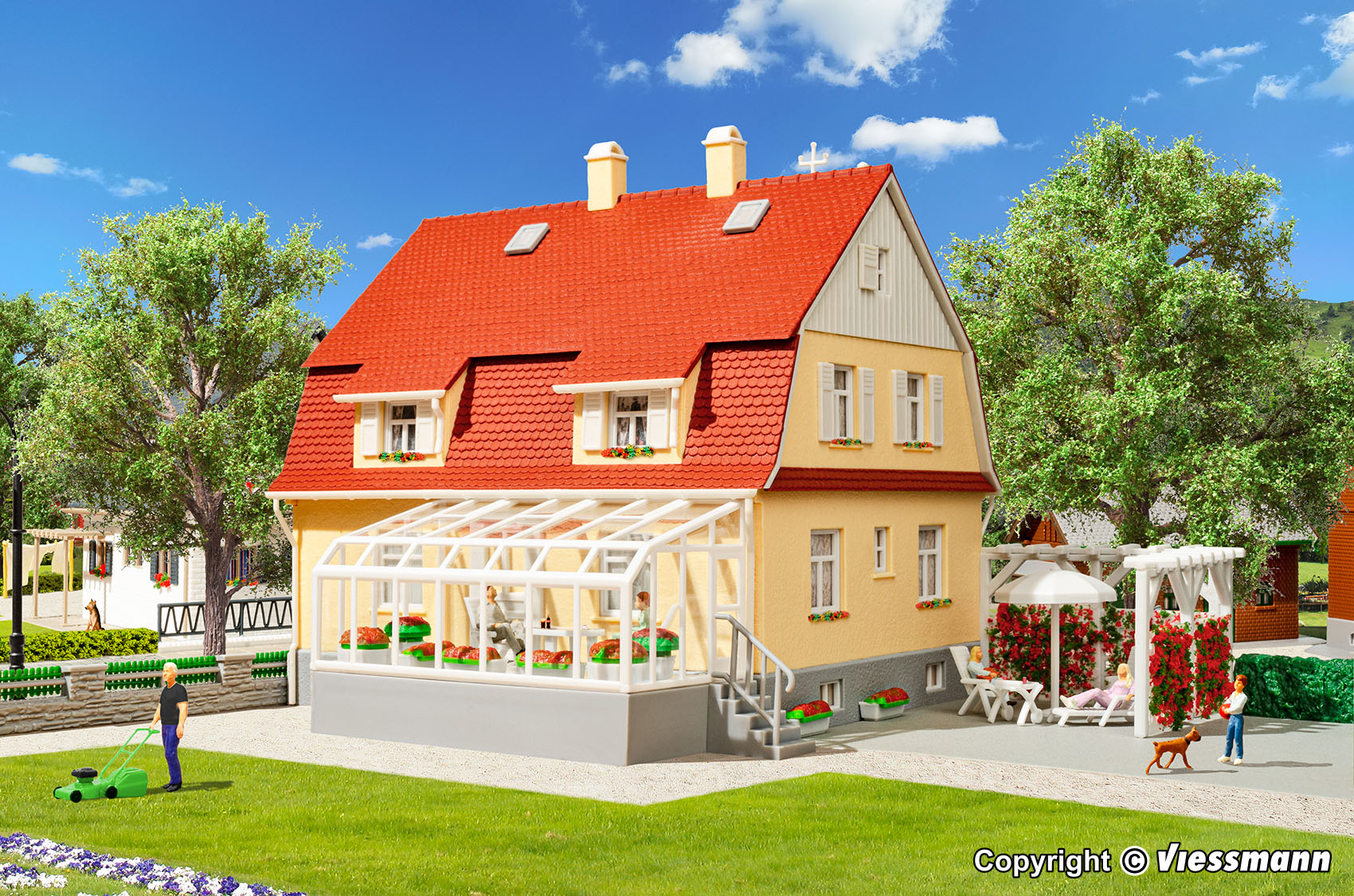 Kibri 38700 Spur H0 Wohnhaus mit Wintergarten      57,5