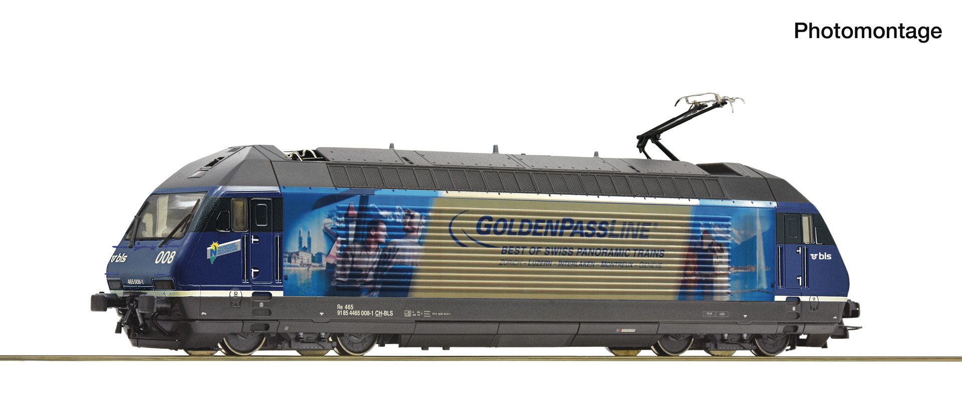 ROCO 7510172 Spur H0 E-Lok Re 465 Goldenpass BLS DC-Sn379,9