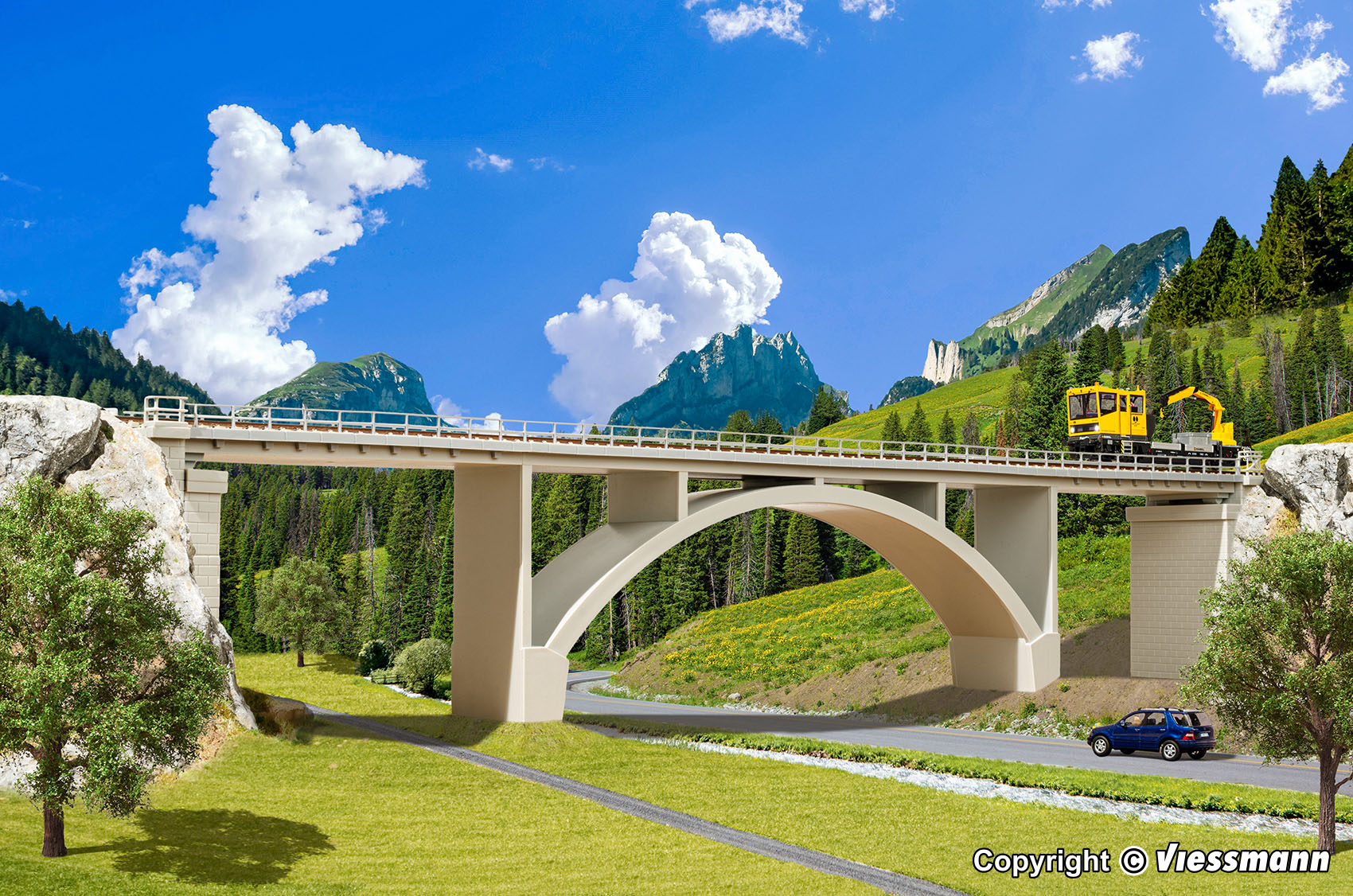 Kibri 39740 Spur H0 Spannbeton-Bogenbruecke        63,95