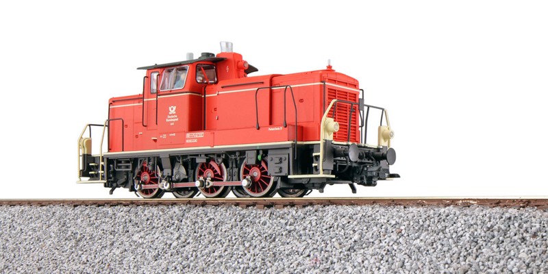 ESU 31423 =+~ Diesellok, H0, BR V60, Post Lok 5, rot, Ep IV,